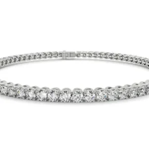ARMBÅND PLATINBELAGT SØLV 5 MM KUBIC ZIRKONER 16