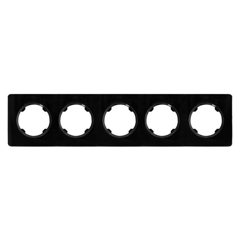 DPM Solid Oval femplads indbygningsramme i ebony glas
