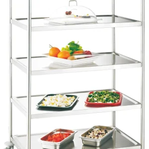 Durable metal stålvogn 5 hylder
