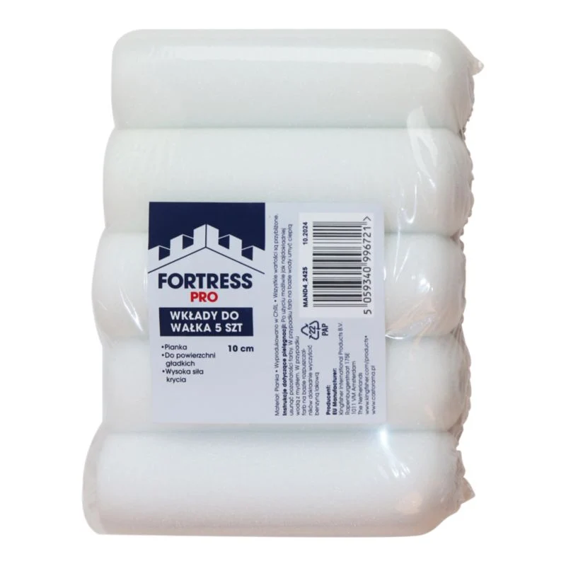 Fortress Pro skumrulleindsats 100 mm, 5 stk.