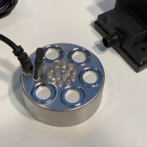 Tågemaskine med 5 membraner og LED