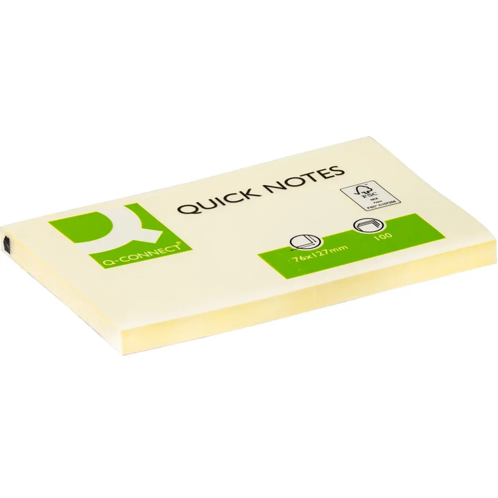 Q-connect notes 76x127mm amber 12blk
