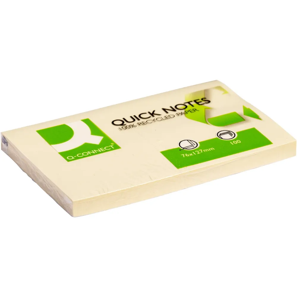 Q-connect notes 76x127mm amber 12stk