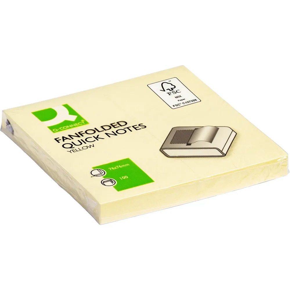 Q-connect Quick Z-notes 76x76mm pk. m/12blokke amber