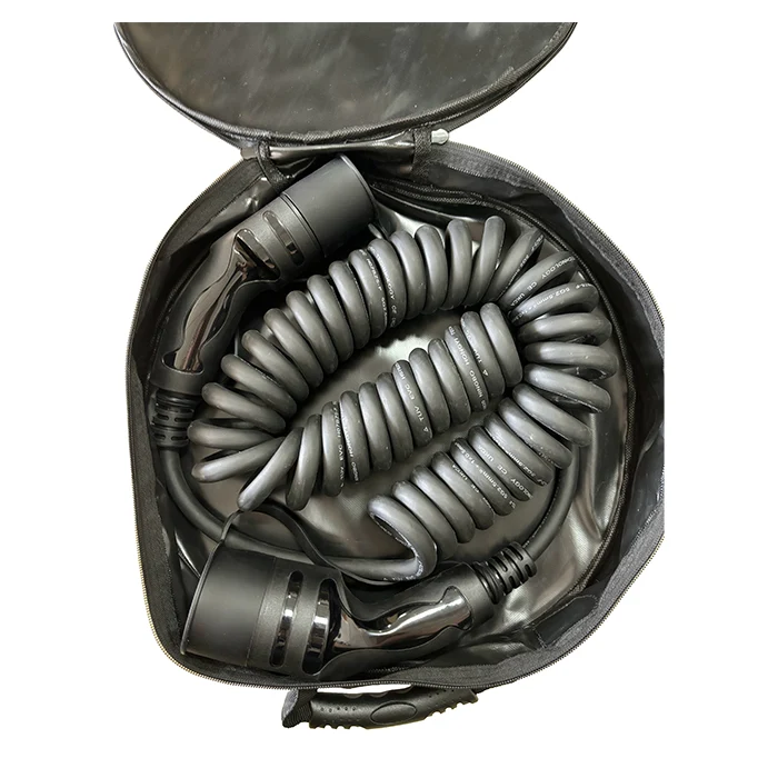 Spiral ladekabel til elbil – Type 2, 16A, 3-faset, 5 meter (op til 11 kW)