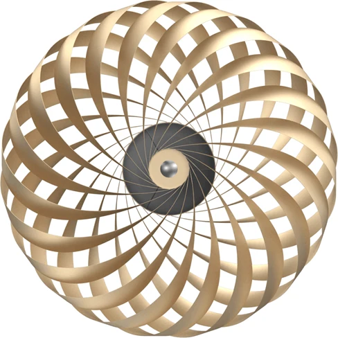 TR5 Aluminium Gold Ø60 Væglampe - Ledig Rossau