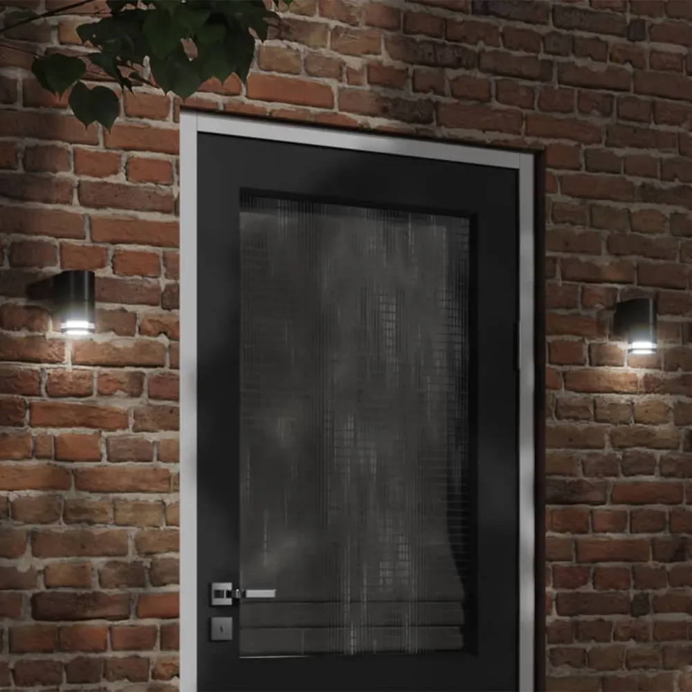 Udendørs Væglamper 2 Stk. Trykstøbt Aluminium Midnight