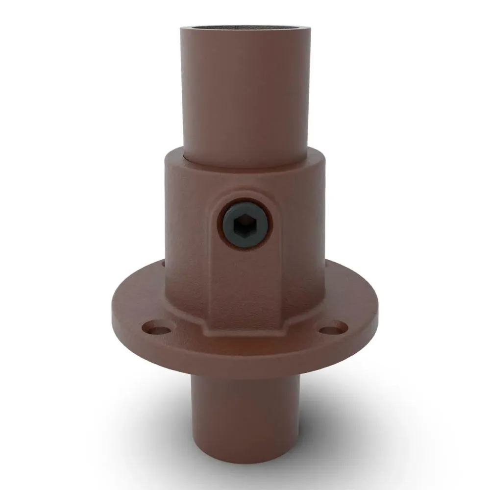 Vægflange, gennemgående, Clarrods Old-school Brown - CL131T-VB