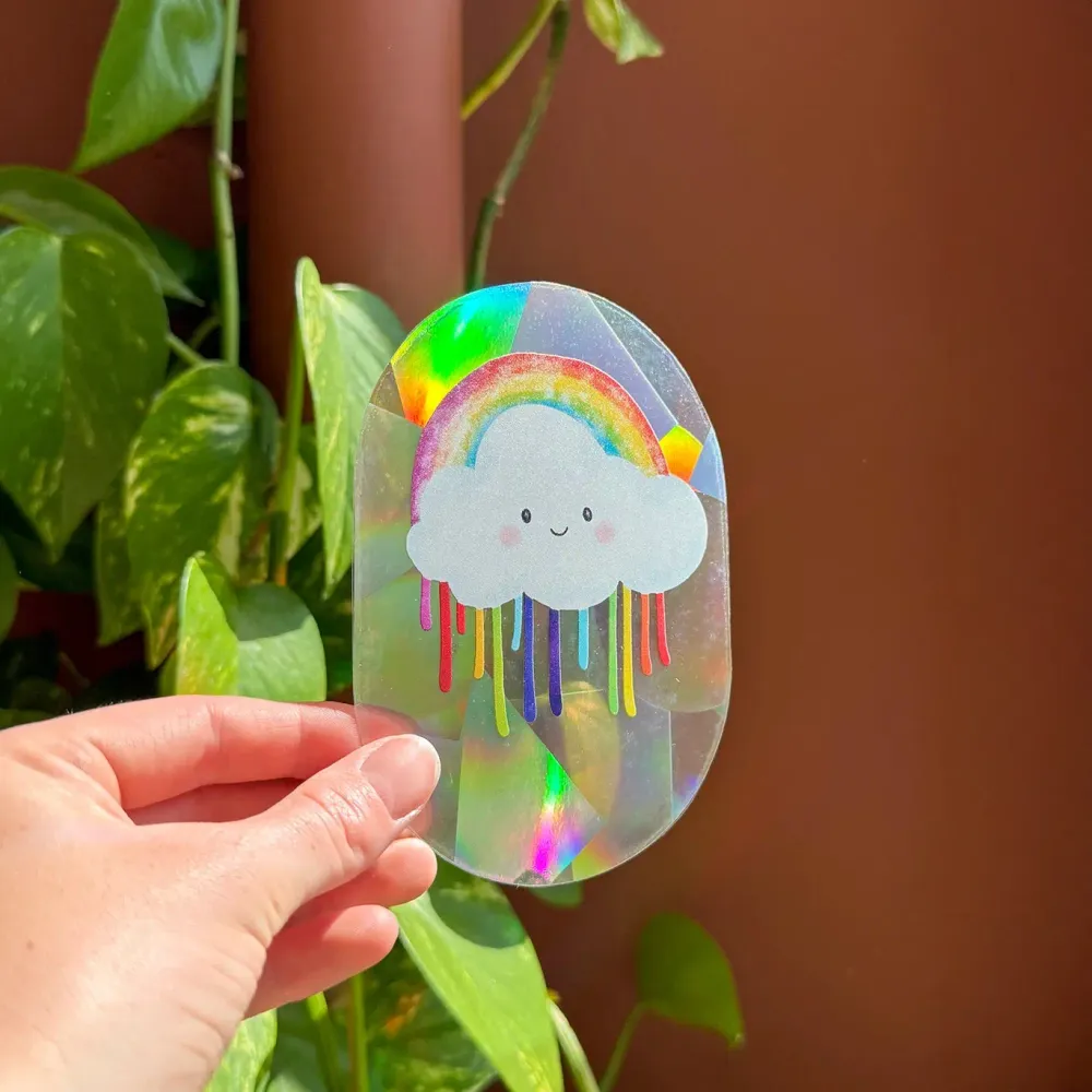 Regnbuemagi Color spectrum Drizzle - klistermærke til vindue