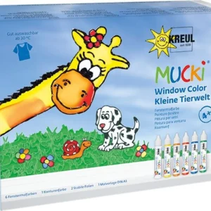 Vinduesmaling - Mucki - dyremotiver - 7 farver